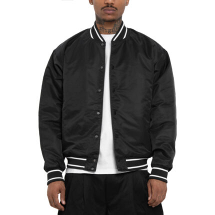 Pro Club Men's Comfort Wide Satin Baseball Jacket