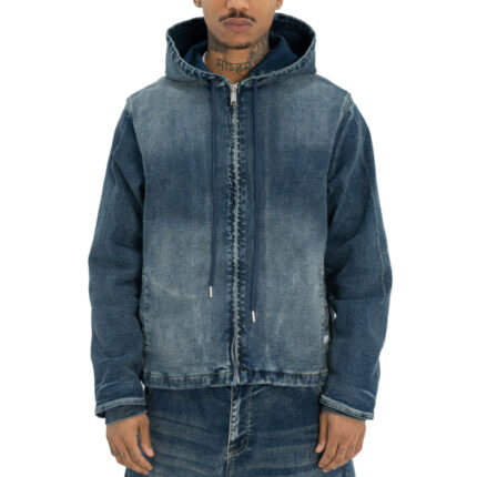 Pro Club Men's Heavyweight Denim Zip-Up Jacket