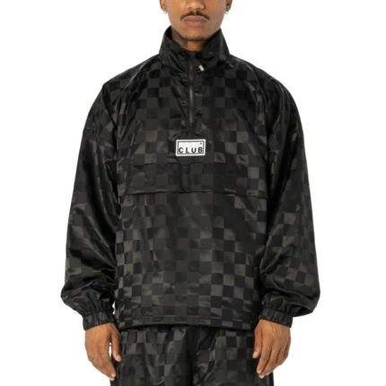 Pro Club Men's Comfort Satin Checkered Pullover Jacket