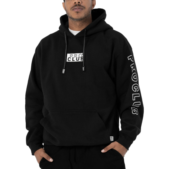 _dsc2772blackfront Pro Club Men's Embroidered Logo Heavyweight Pullover Hoodie