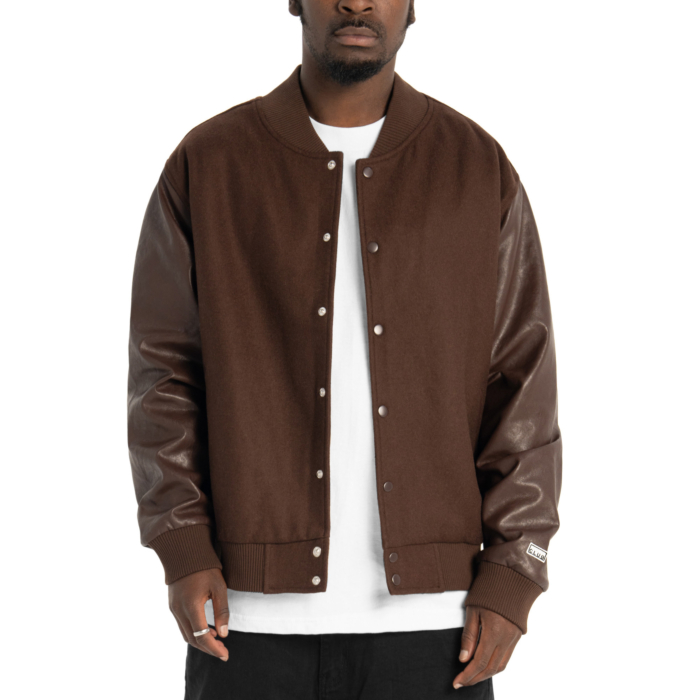 varsity_brown_front_1 Pro Club Heavyweight Varsity Jacket