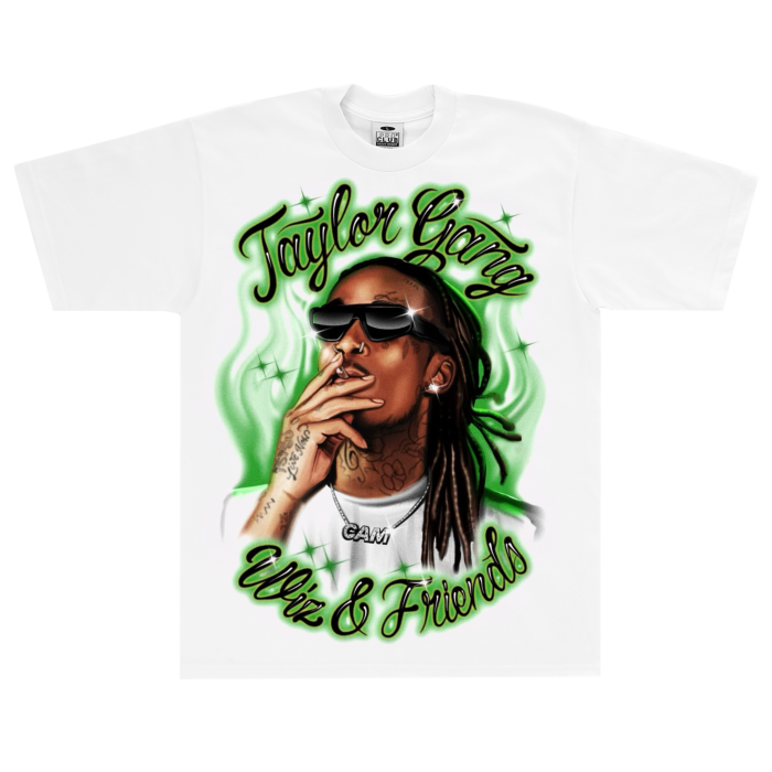 wiz_khalifa_air_brush_tee_png Pro Club x Taylor Gang "Wiz & Friends" Airbrush T Shirt